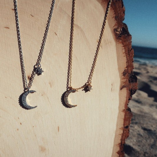 Moon Star Charm Necklace