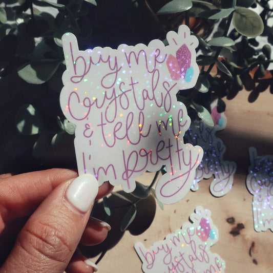 Buy Me Crystals Sticker